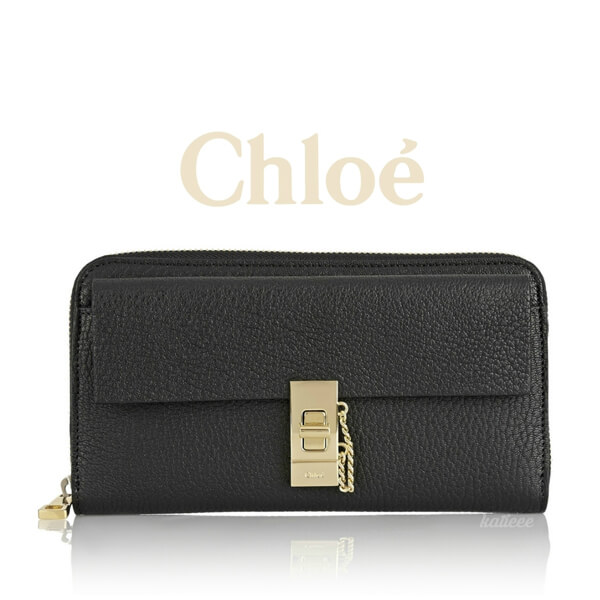 2015-16AW CHLOE クロエスーパーコピー DREWラウンドジップ長財布☆BK 3P0780-944-001